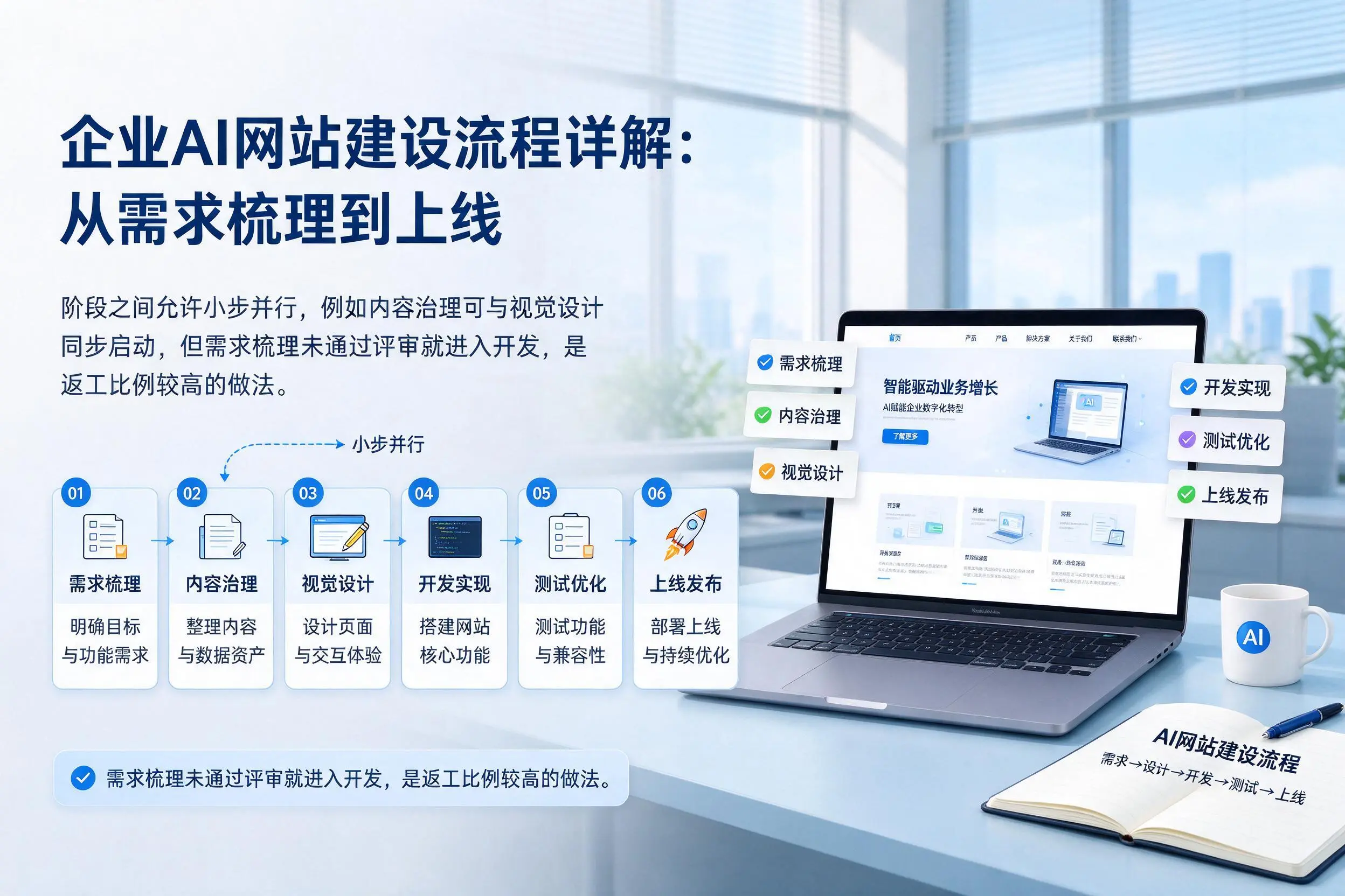 武威企业AI网站建设流程详解:从需求梳理到上线