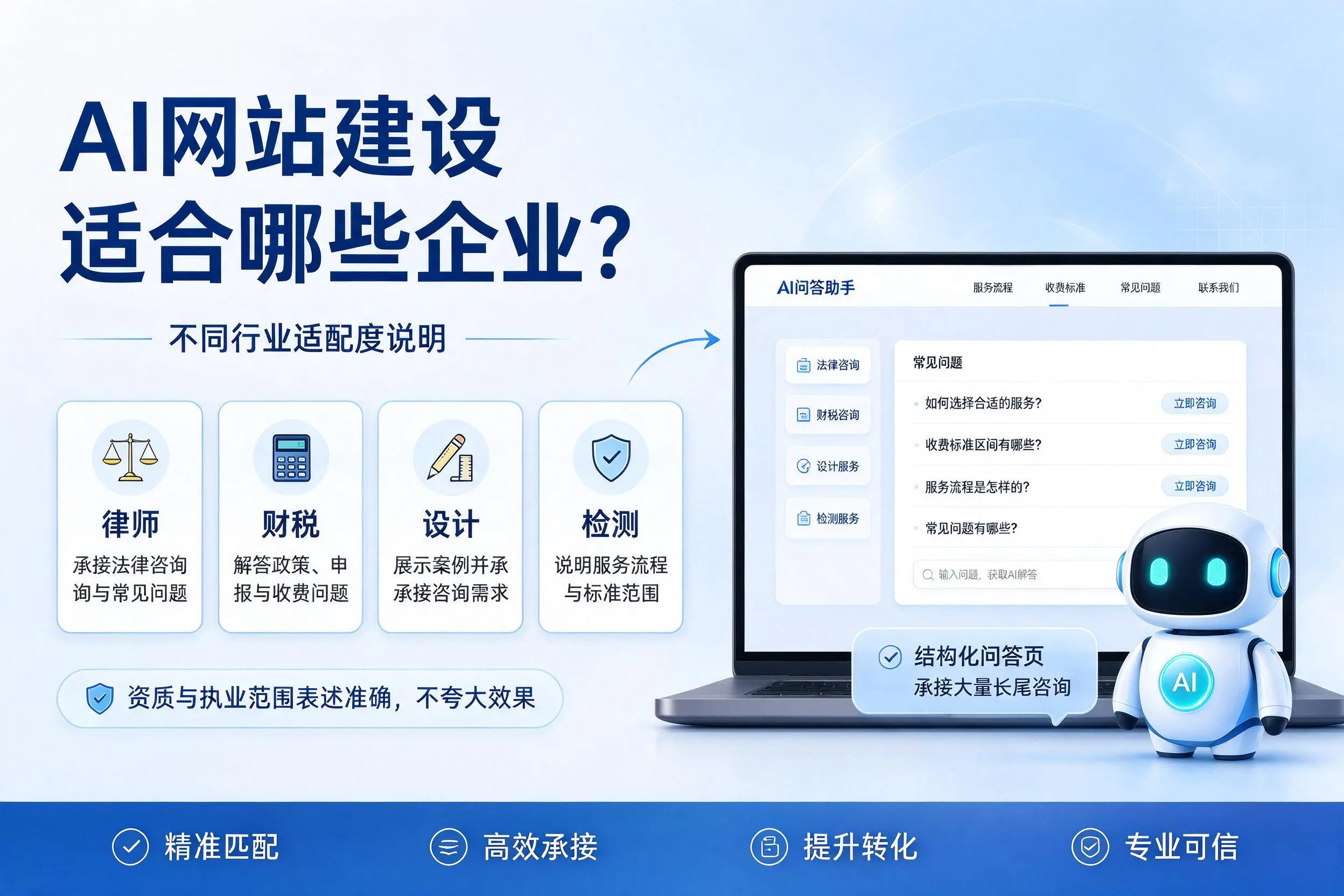 AI网站建设适合哪些企业？武威不同行业适配度说明