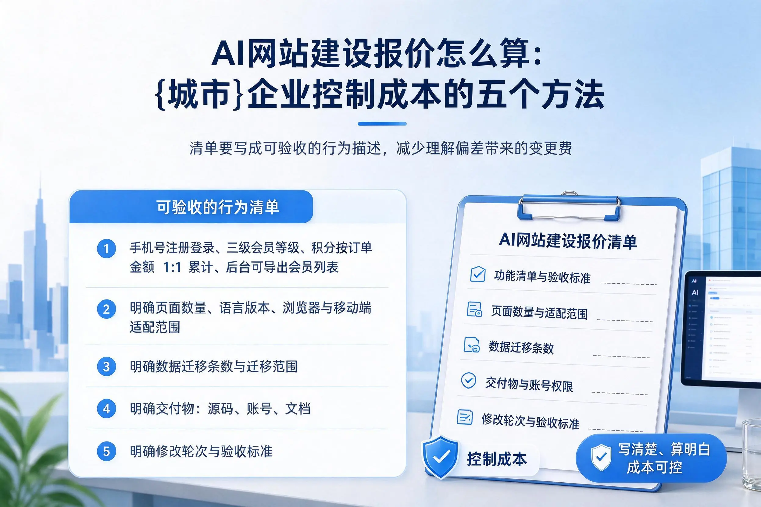 AI网站建设报价怎么算：武威企业控制成本的五个方法